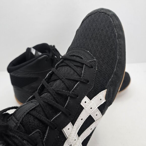 Asics | Matflex 7 black white hi-top wrestling sneakers shoes | MENS 11 - Picture 4 of 10